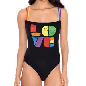 NWT Salt + Cove Rainbow Love 1 Piece Juniors Bathing Suit XXL PLUS SIZE